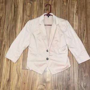 Express women’s blazer 10 jacket 3/4 sleeve khaki tan suit buisness casual